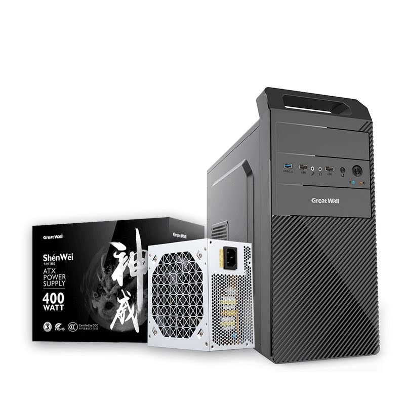 Great Wall host shell Shang qi R-20 Great Wall rated 400W Power supply desktop computer mute office host shell power supply
