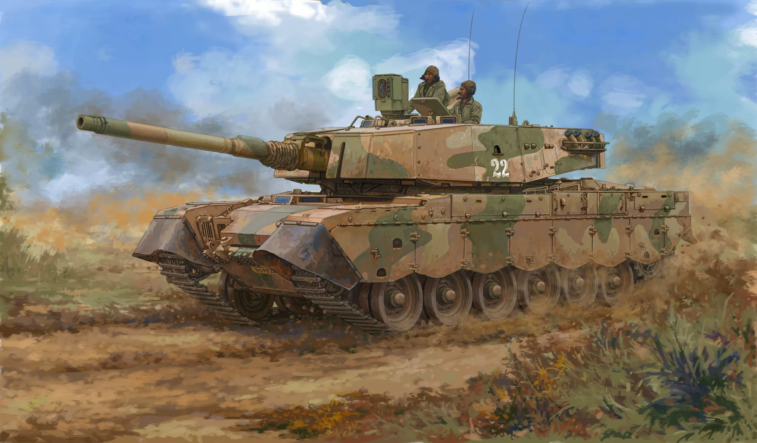 Маленький набор Hobbyboss 83897 1/35 Южноафриканский Угол 1B основной боевой танк