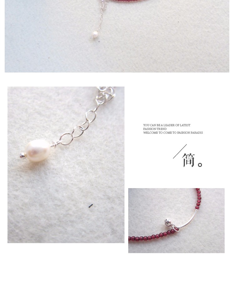 2018 mới vòng chân nữ tính đơn giản garnet thiết kế ban đầu bạn gái sinh viên cổ chuông bạc chuỗi mắt cá chân - Vòng chân những mẫu lắc chân đẹp nhất