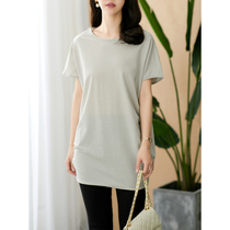 U home long T-shirt womens short sleeve 2021 summer New loose thin Korean version of foreign style fashion womens coat