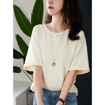U home short sleeve T-shirt female 2021 summer new Korean loose slim round neck half sleeve casual Joker coat tide