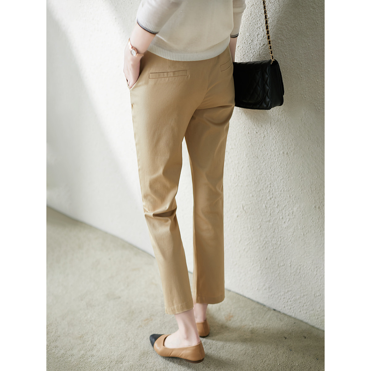 U Family Card With Casual Straight Drum Pants Woman 2022 Spring Summer New Loose High Waist Pants 90% Trouser Cigarette Smoke Tubes Pants West Pants