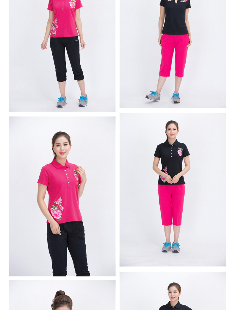 Porter nữ mùa hè mới POLO in áo ve áo thoáng khí thoải mái thoải mái thường xuyên áo thun cotton 601712 - Áo polo thể thao áo polo dài tay