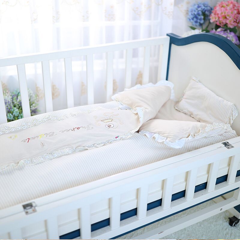 Color Cotton Baby Sleeping Bag Pure Cotton Autumn Winter Thickening of the Baby Spring Autumn Season Universal Kindergarten Children Anti Kick Quilts