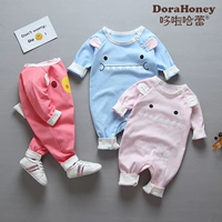 Quần áo cho bé mùa thu 0-1 tuổi Quần áo trẻ em mẫu thủy triều thời trang cơ bản Quần áo cotton dài tay cho bé ao so sinh be trai