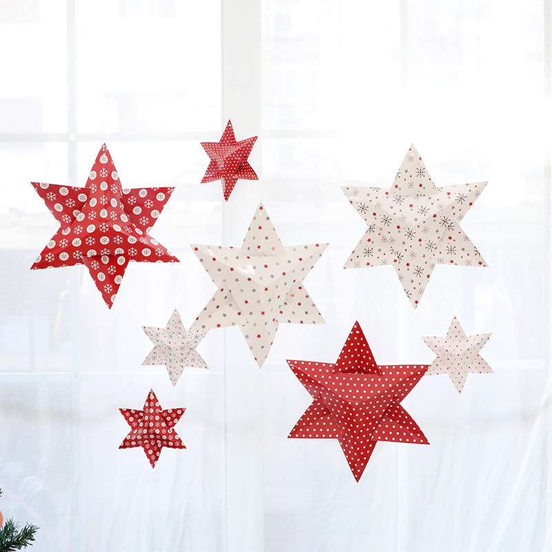 New star pendant Christmas decoration June 1 Children's Day Mall activities Birthday Party Window decoration stars