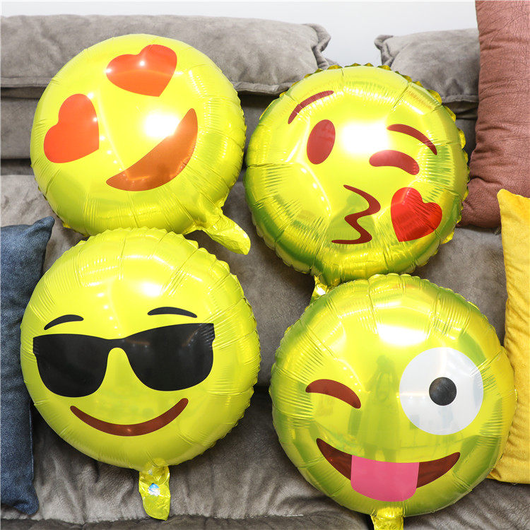 QQ expression aluminum film balloon Birthday anniversary party decoration decoration Company annual meeting event decoration