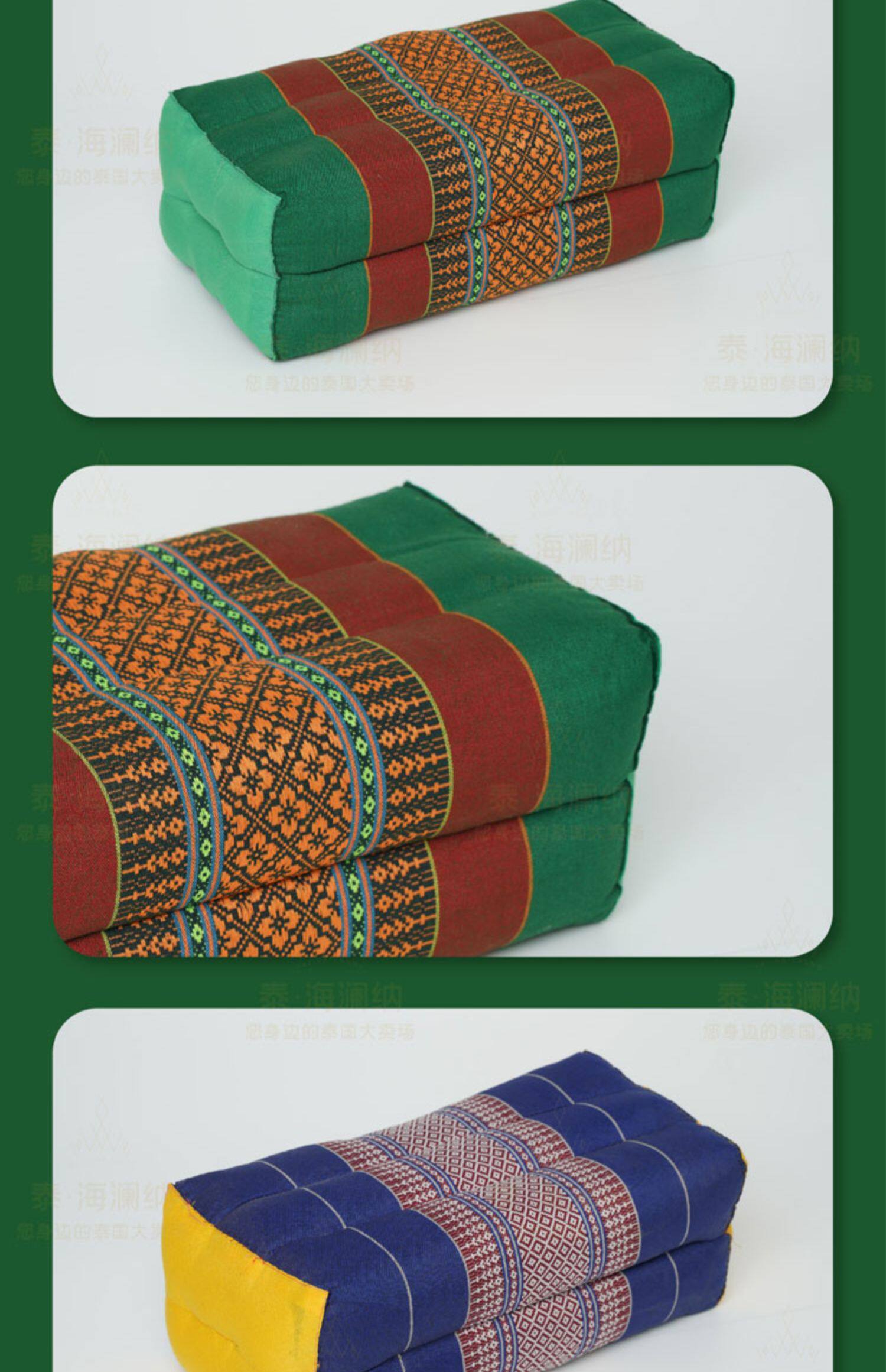 Подушка 泰国东南亚 专用手臂枕木棉枕榻榻米按摩店spa店烫金按摩枕