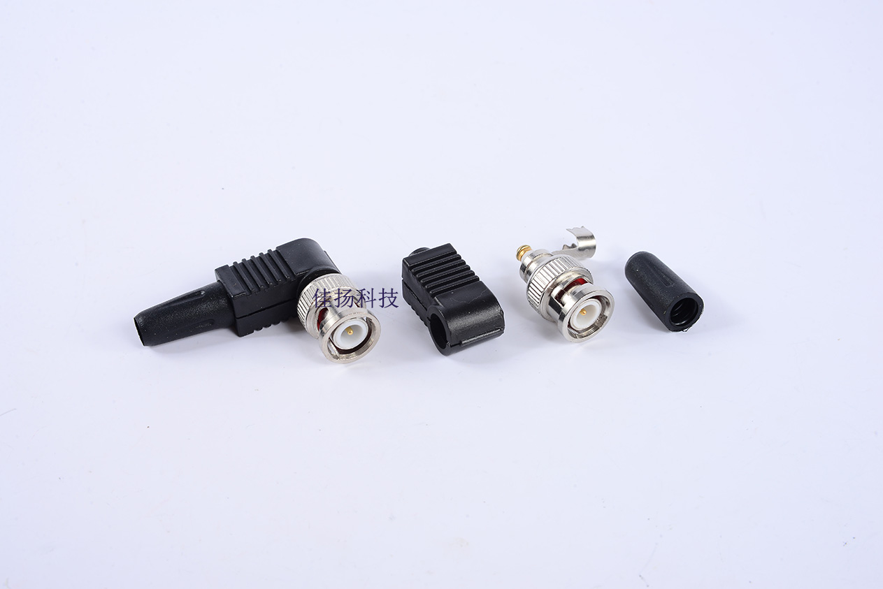 BNC connector camera connector BNC black rubber sleeve Q9 head monitoring accessories connector BNC video elbow