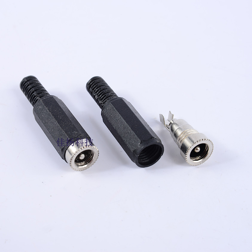 BNC joint black DC female head power plug DC plug camera power head monitoring power plug welding