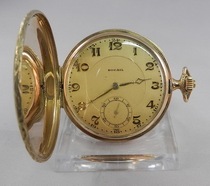 Boutique Rocail Western 14K gold antique pocket watch around 1930 European style 585 mens mechanical watch