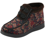 老北京布鞋 Зимние высокие нескользящие утепленные туфли для матери, для среднего возраста