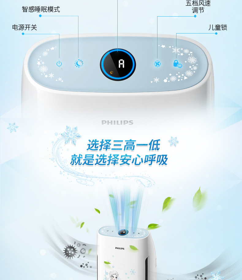 lọc không khí panasonic Máy lọc không khí Philips phòng ngủ gia đình AC1382 ngoài chất gây dị ứng formaldehyd PM2.5 Disney máy lọc không khí winix tower qs
