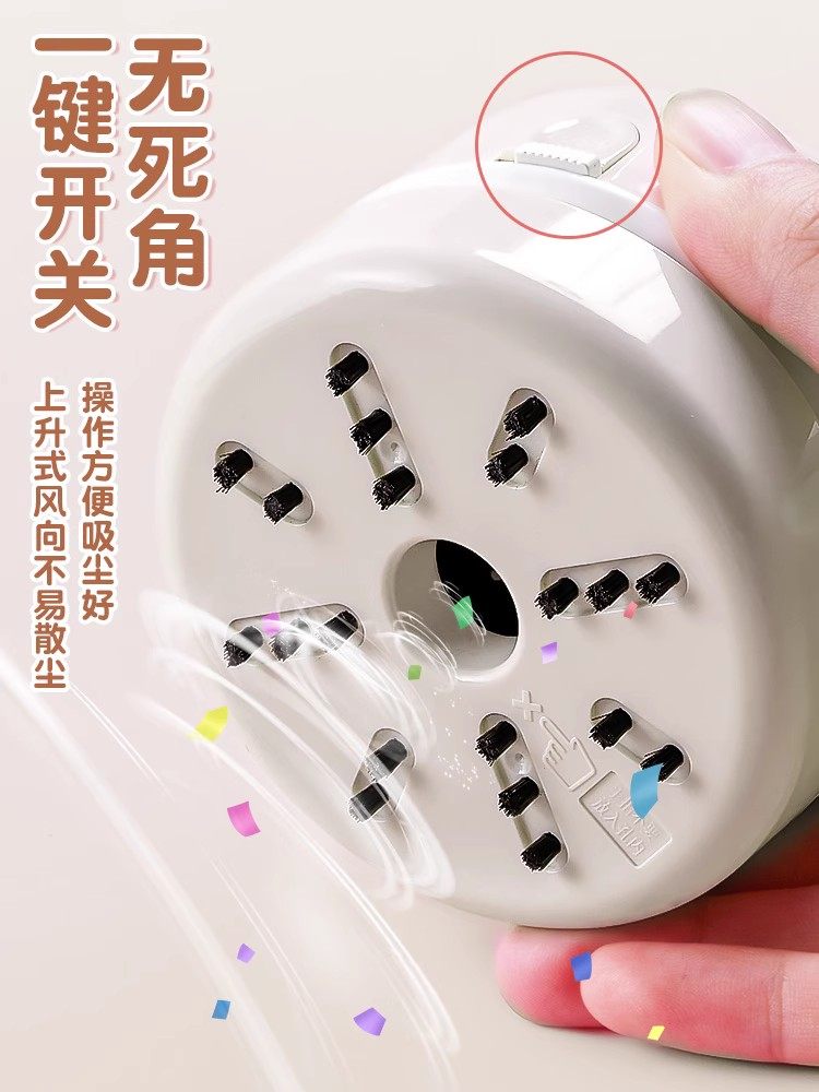 Powerful Desktop Vacuum Cleaner for Students to Clean Eraser Shavings, Pencil Shavings, and Desk Debris; a Small, High-Suction Electric Automatic Cleaning Machine for Children's Desks and Keyboard Dust Removal