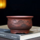 New high-quality purple sand flower pot small round succulent calamus cloud bamboo golden marble bonsai pot desktop green plant pot