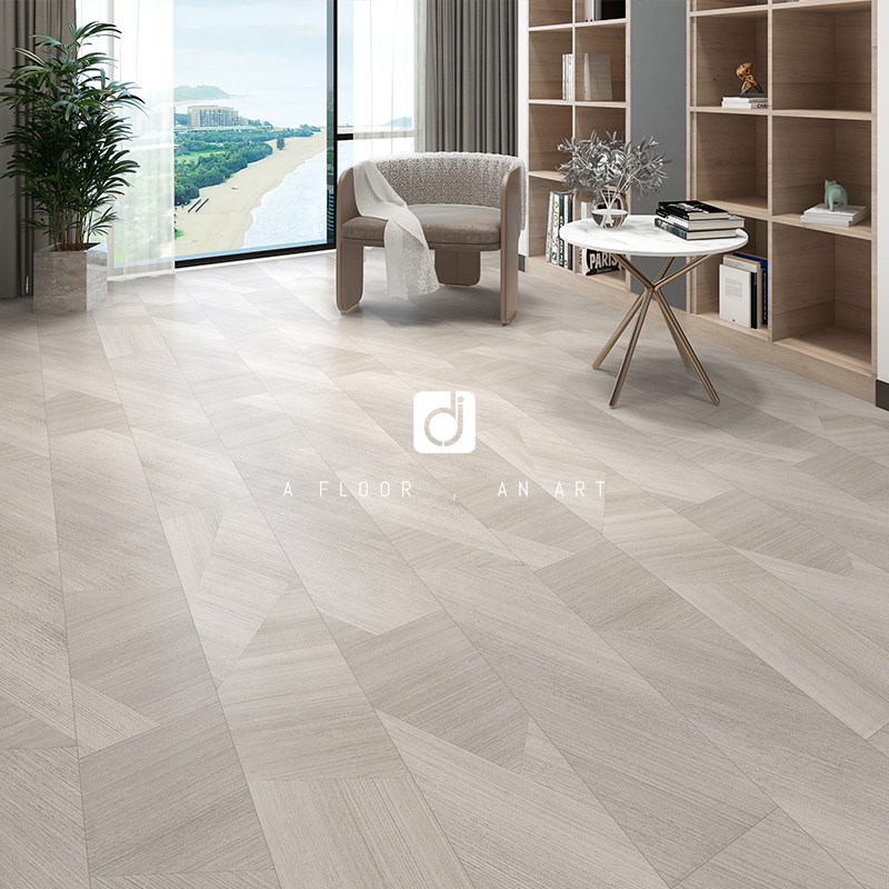 Laminate flooring Nordic personality spelling flower light luxury gray wood flooring clothing store home environmental protection wear-resistant anti-slip