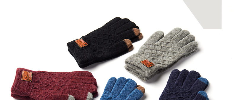 Gants pour homme REALBY    en de laine - Ref 2781592 Image 11