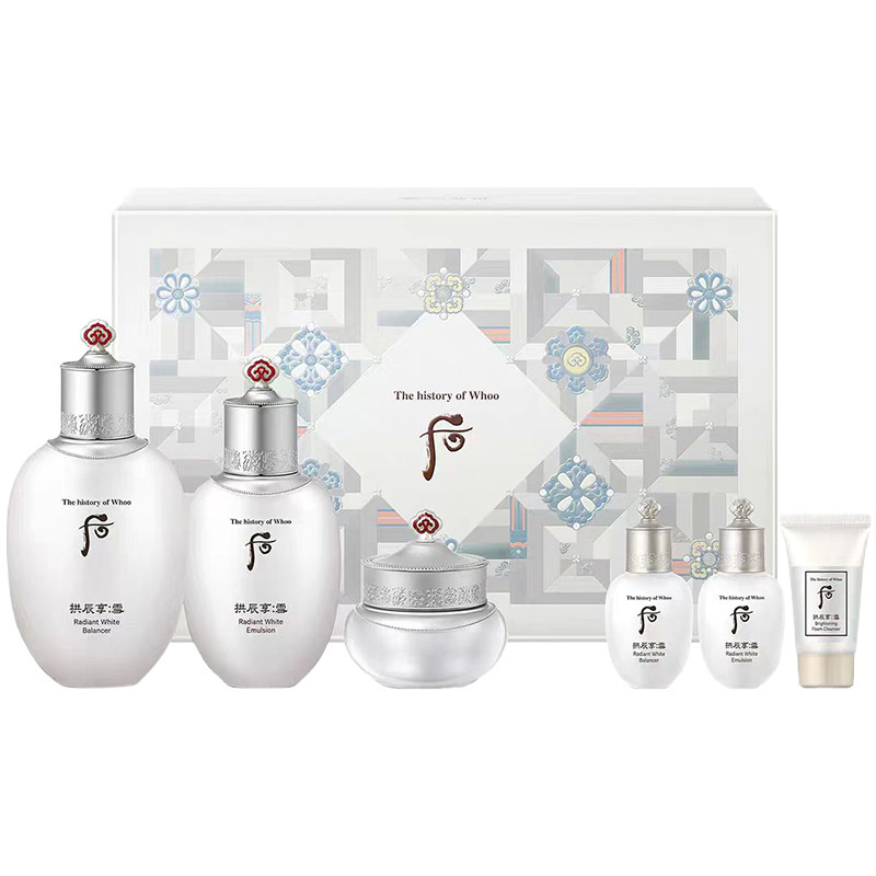 谁懂啊！韩国WHOO后雪美白三件套让我素颜也敢出门了😭✨_面部护理套装_