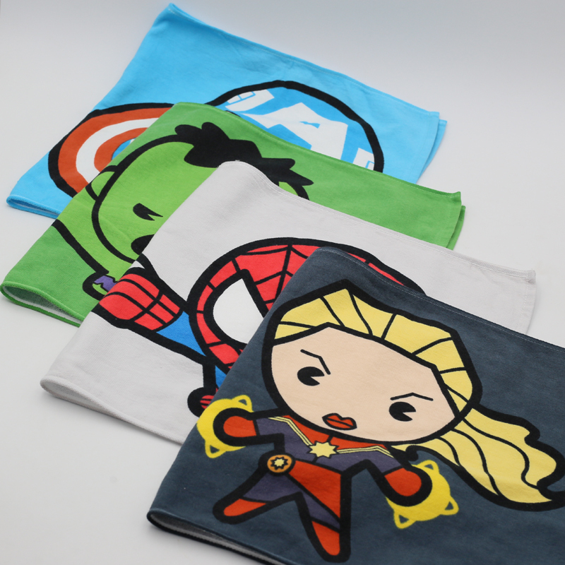 Foreign Trade Surplus Stock, Cut Label, Marvel Avengers All-Cotton Gauze Terry Skin-Friendly Face Towel, Children's Towel 38 
