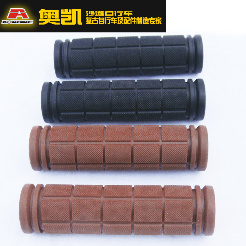 AOK AOK vintage ATV rubber handle cover soft and comfortable British mountain single speed long grip riding equipment