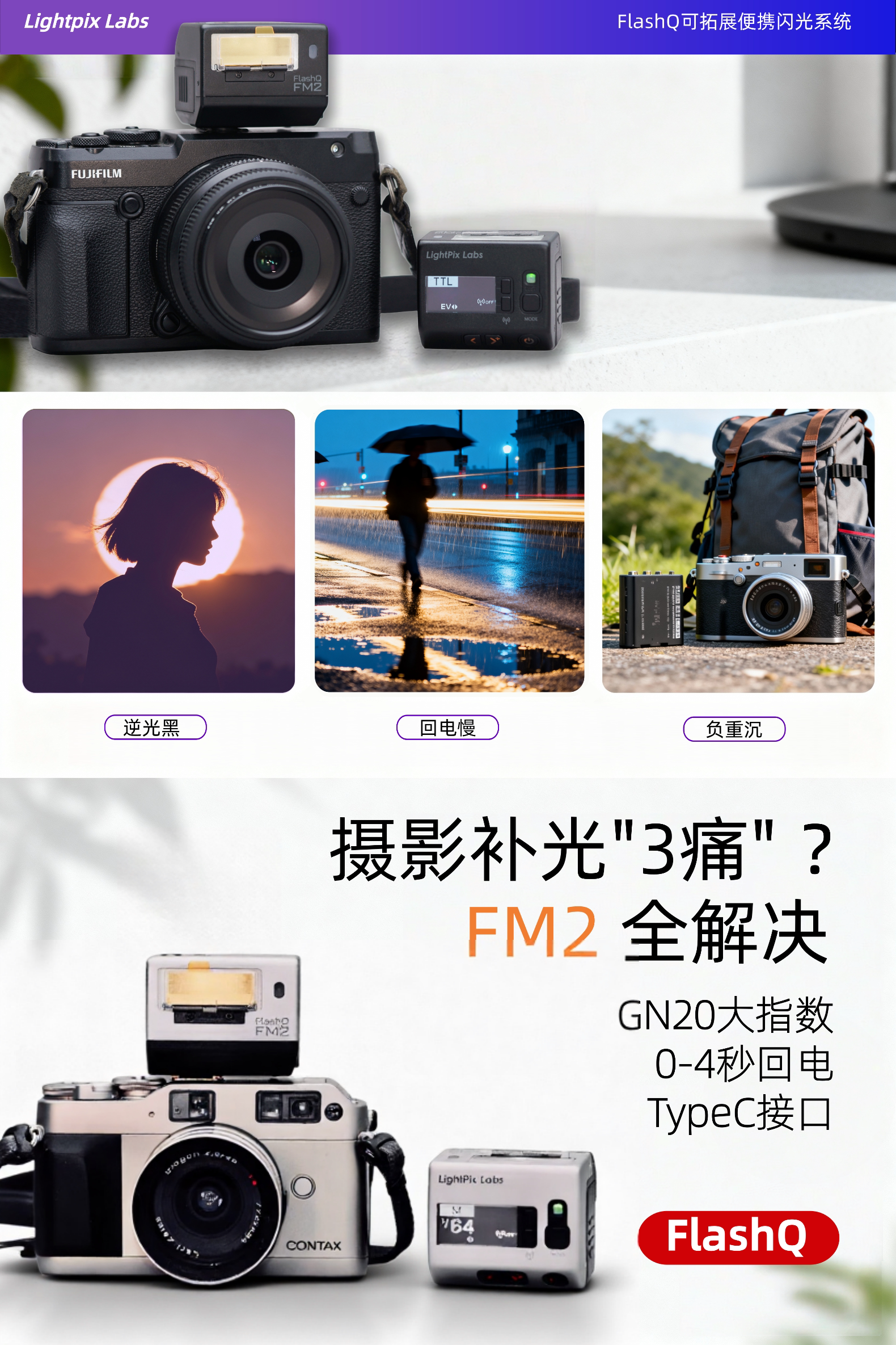 FlashQ FM2 Retro TTL Flash with Universal Hot Shoe Sync - Product image 6
