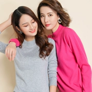 Mùa đông 2018 mới của phụ nữ áo len cashmere nửa cổ áo len mỏng của phụ nữ mặc skinny mỏng mặc quần áo sơ mi