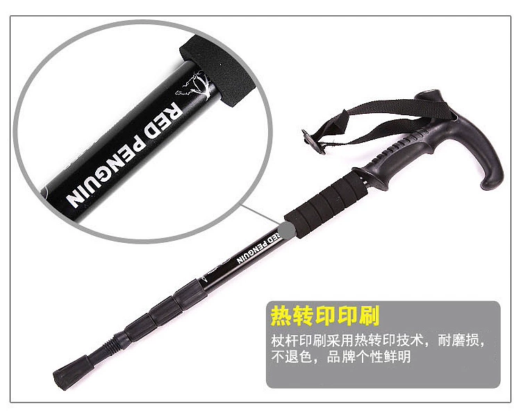 Ánh sáng trekking cực leo núi ngoài trời leo núi leo núi stick 4 phần T xử lý kính thiên văn nạng du lịch thiết bị leo núi