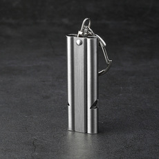 Сигнальный свисток 不锈钢哨子应急高频户外末日救生钥匙扣荒野求生口哨金属高音求救