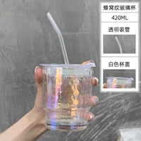 Крышка для стакана с уплотнителем, стеклянная трубочка