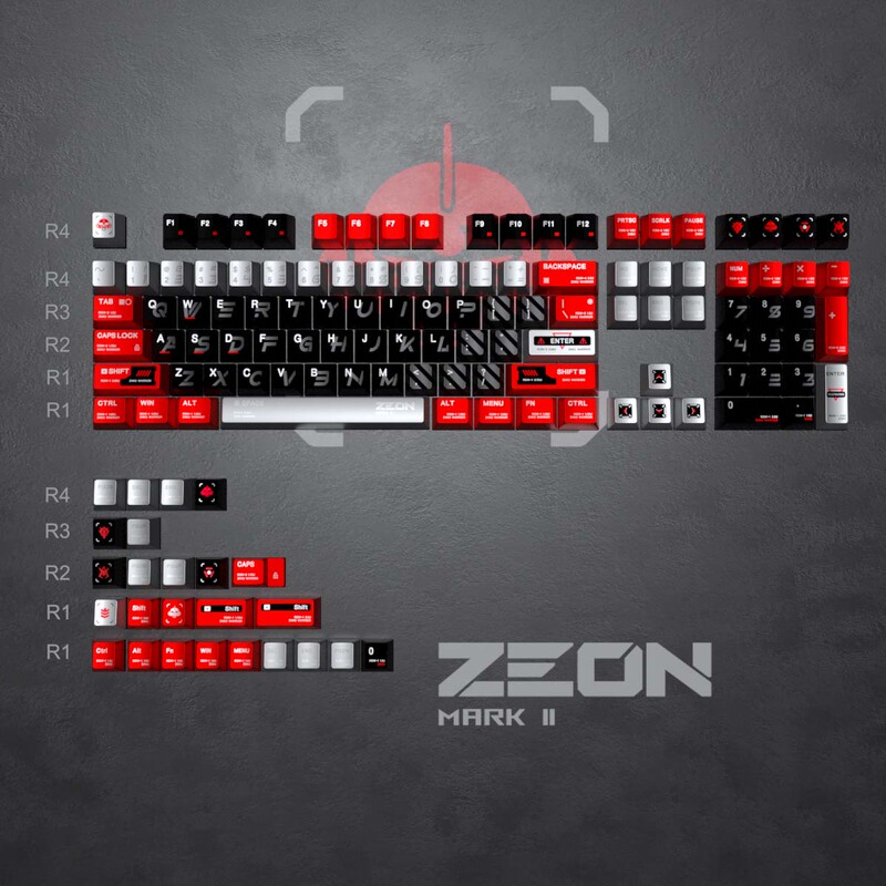 Metallic Paint Keycaps, Original Height, Metallic Luster, Magnetic Switch, Mechanical Switch Keyboard, Universal, Saber, Zaku, Gundam, Eva