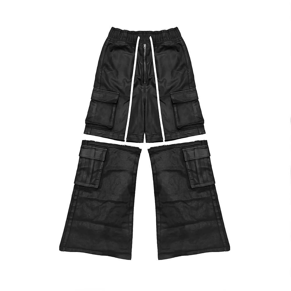 Bomber”多口袋喇叭工装皮裤的设计理念是什么？它如何引领时尚潮流？-皮裤-淘宝好物网