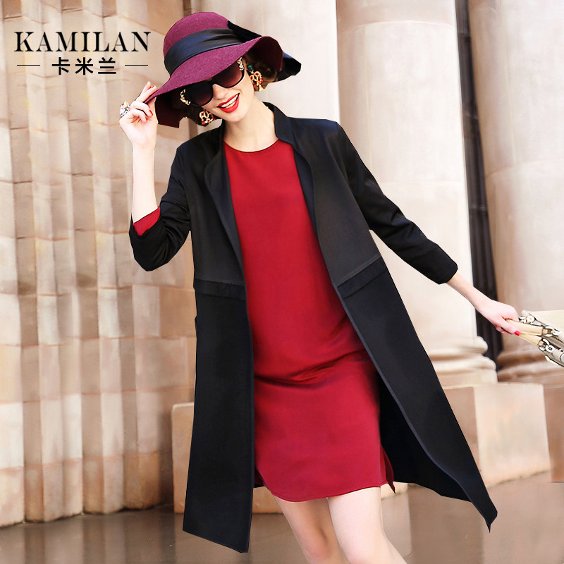 KAMILAN MILAN 2022 FALL NEW PRODUCT 90% SLEEVE LOOSE LADY WIND COAT IN THE LONG VERSION OF THE WOOL COAT?