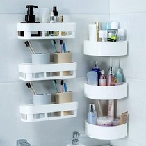 Sanitary soap box living room wall Wall Wall wash table storage rack toilet plastic rack free of punching