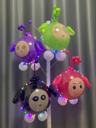 2025 Internet Celebrity Flying Eggman Party Kuromi Leuchtender Ballon Nachtmarktstand Bobo Ball In der Luft schwebender Kinder-Cartoon