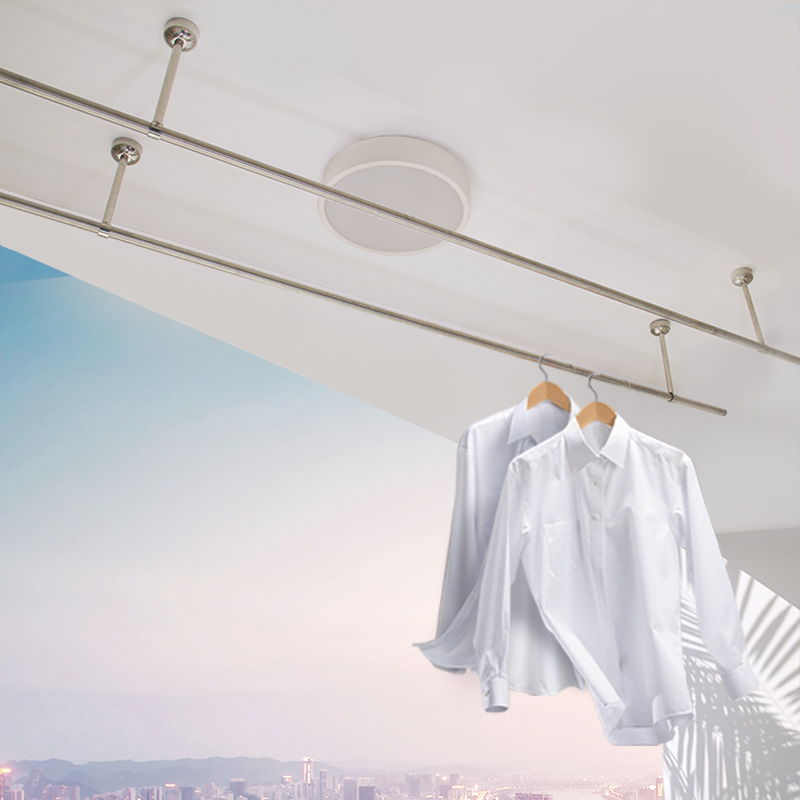 Fixed Balcony Clotheshorse-style Clotheson single-pole Clotheshorse Roof-mounted Pendant Flange Seat Custom 25 stainless steel tube