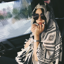 Sunscreen shawl Women summer scarf beach gauze beach towel seaside dual use super large Thai summer silk scarf Joker