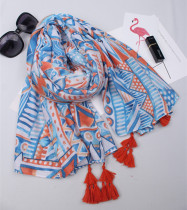 Spring and Autumn Lijiang ethnic style super large Joker cotton and linen scarf women summer sunscreen scarf air conditioning shawl dual use women