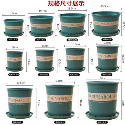 New Changsheng plastic flowerpots for succulents, small green lilies, large gallon POTS, third-generation resin simple flowerpot trays for home use