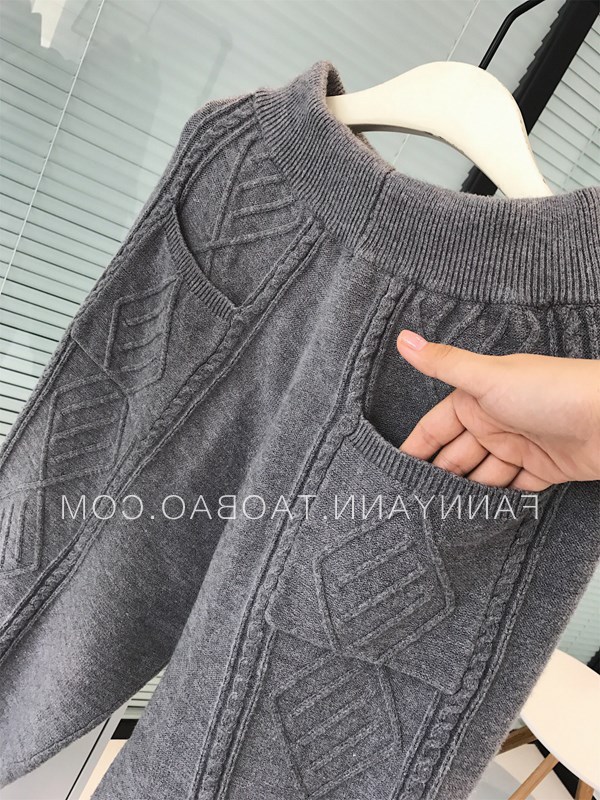 妈 亲子 + 绒绒 quần dệt kim trẻ em quần ấm áp thường xuyên quần mẹ và con trai quần áo em bé