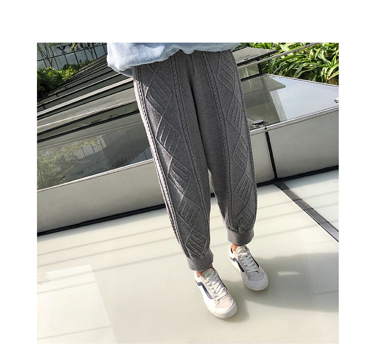 妈 亲子 + 绒绒 quần dệt kim trẻ em quần ấm áp thường xuyên quần mẹ và con trai quần áo em bé
