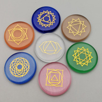 New opal round semi-precious stone seven chakras energy yoga healing stone ornaments set of 7
