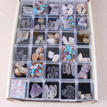 Mixed ore Natural crystal ore Mineral raw stone geology teaching materials Acrylic small boxed specimens