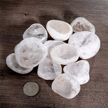 SeerStone natural white crystal large particle naked stone hand handle cross cut polished raw ore ornamental stone