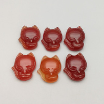 Natural agate stone carving jewelry fashion high-quality fox pendant animal necklace couple child pendant