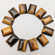 High quality Tiger Eye Stone Rectangular Ring Ring Pendant Jewelry Material 10x14 13x18mm