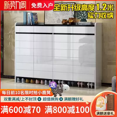 Simple modern shoe cabinet European-style simple paint partition ultra-thin combination entrance cabinet large-capacity storage cabinet foyer cabinet