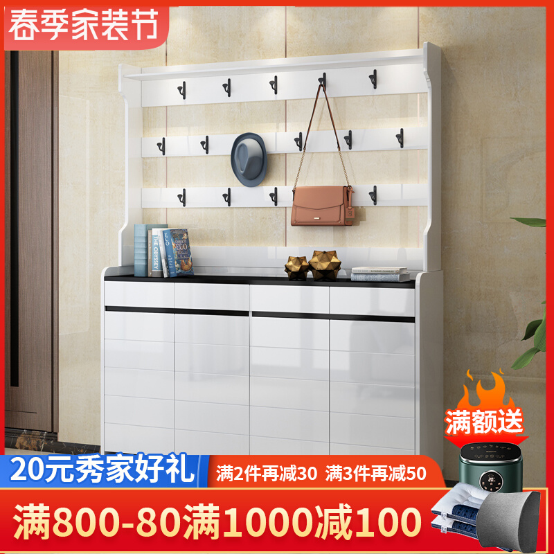 Door Hall Cabinet Shoes Cabinet Hanghanger One-piece Hood Hood Cabinet Brief Modern Combined Containing Cabinet Xuan Guan Cabinet Multifunction Shoe Closet