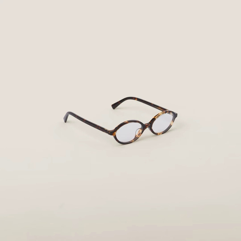 Miou Frame Glasses, Sunglasses, Flat Acetate Lenses, Resin Lenses, Interchangeable Prescription Lenses (with Case, Non-Blue Light Blocking)