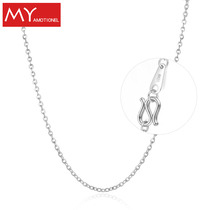 925 Pure Silver Necklace Woman Lock Bone Chain Plated Platinum Chain Lock Bone Chain Silver Chain Subwhite Gold Coarse long Wool Coat Chain