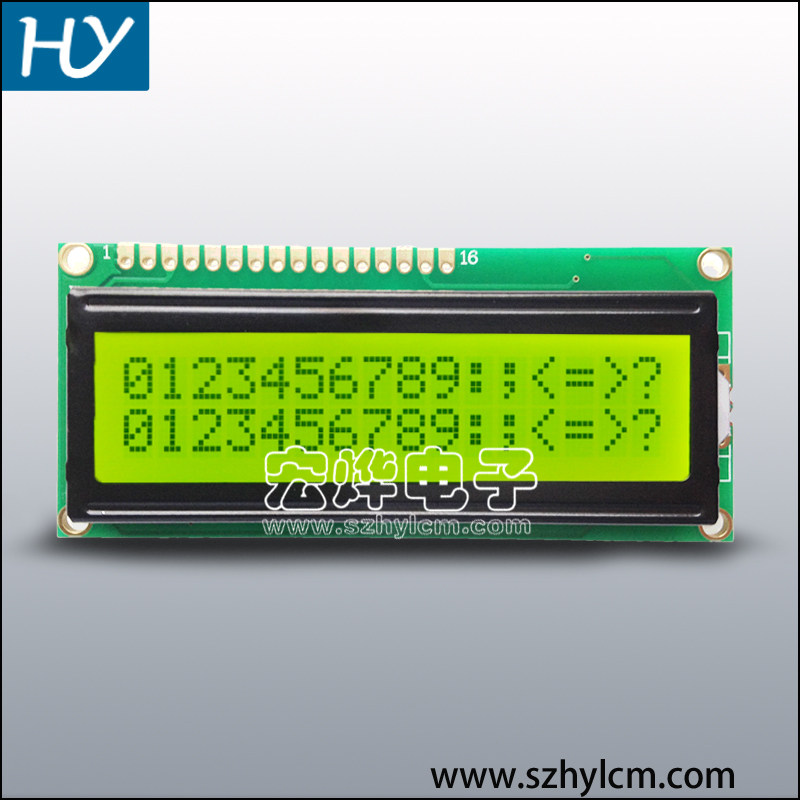 HY1602B liquid crystal screen Windows partial lower standard 16X2 character form factor 80X36